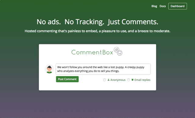 CommentBox.io 无广告、不追踪隐私的网站留言系统 WordPress 插件主题插件主机格调