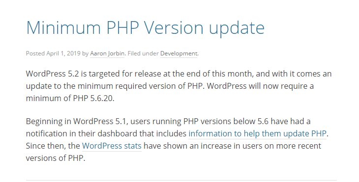 WordPress5.2发布要求服务器配置不低于PHP5.6.20与MySQL5.6其他资源主机格调