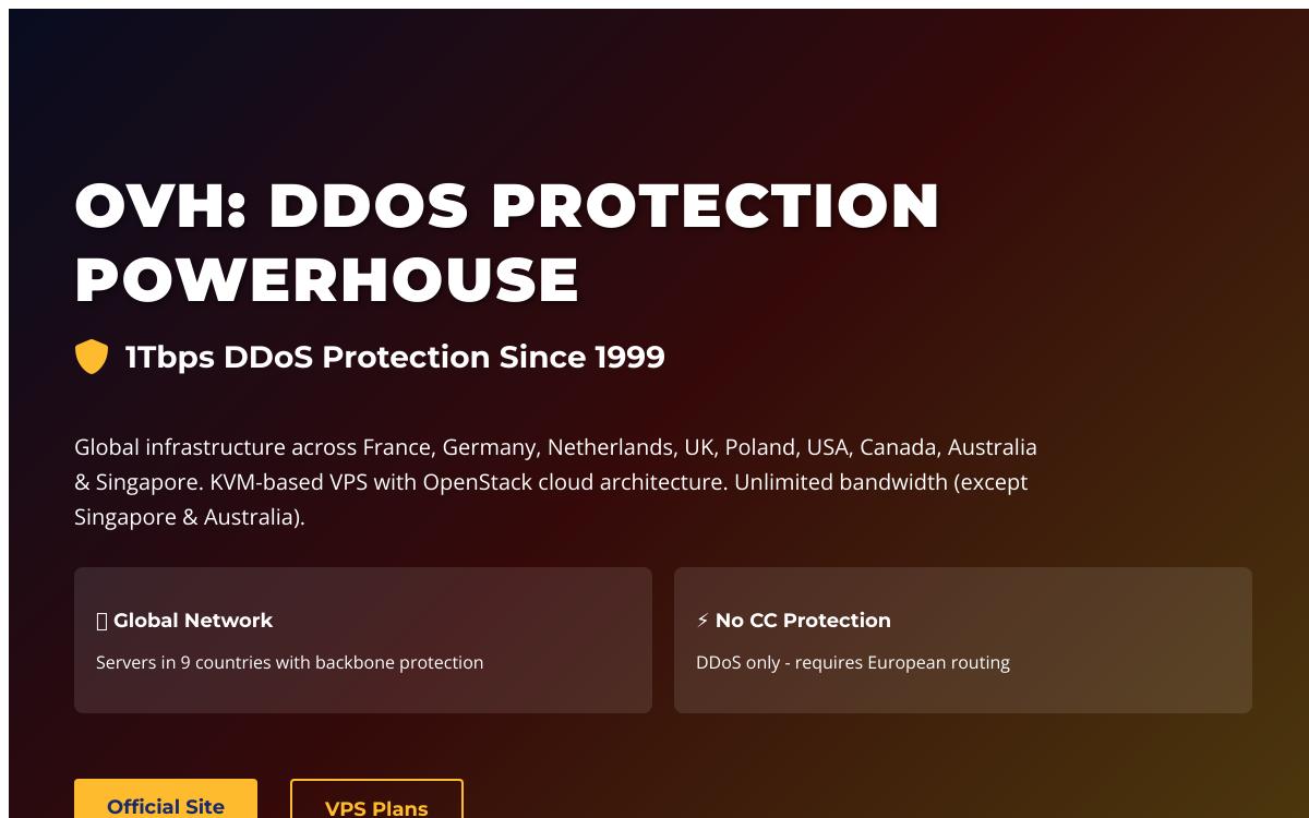 OVH:全球最强DDoS高防VPS,1Tbps防御,法国\德国\英国\美国等7个机房优惠促销主机格调 OVH:全球最强DDoS高防VPS,1Tbps防御,法国\德国\英国\美国等7个机房优惠促销主机格调