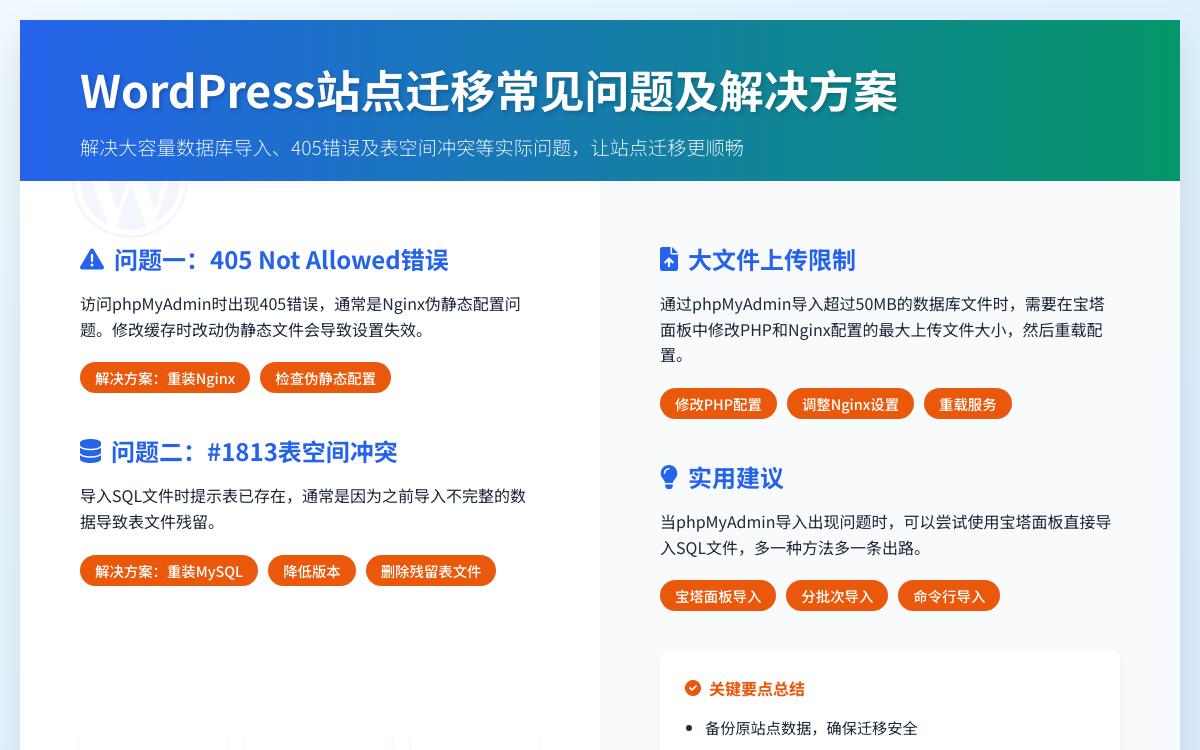 phpmyadmin 导入数据库 SQL 大文件遇到的两个问题,405 Not Allowed 和表占用问题技术教程主机格调 phpmyadmin 导入数据库 SQL 大文件遇到的两个问题,405 Not Allowed 和表占用问题技术教程主机格调