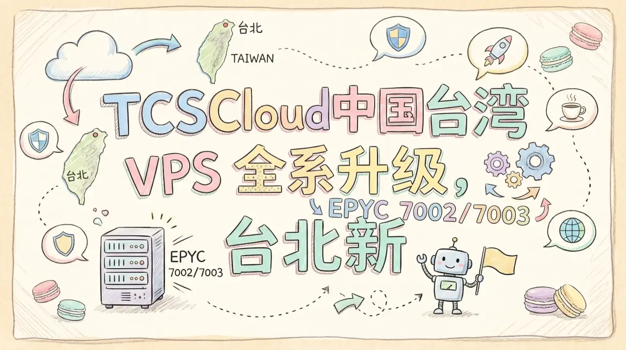 TCSCloud中国台湾 VPS 全系升级，EPYC 7002/7003 台北新北机房，年付$62.99 起优惠促销主机格调