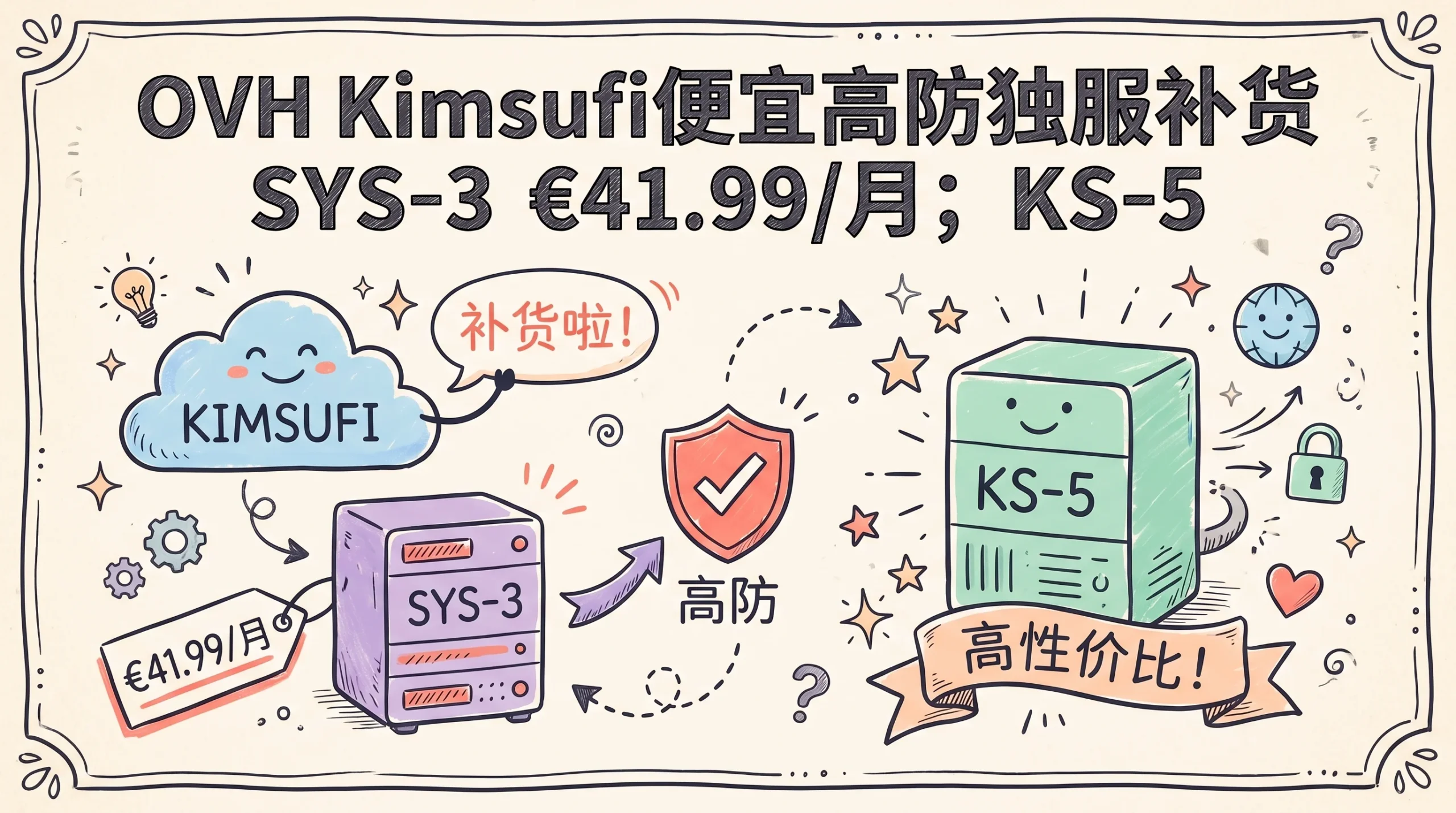 OVH Kimsufi便宜高防独服补货 SYS-3 €41.99/月;KS-5 €17.99/月;KS-1-B €19.99/月;德国波兰法国英国和加拿大多机房可选优惠促销主机格调 OVH Kimsufi便宜高防独服补货 SYS-3 €41.99/月;KS-5 €17.99/月;KS-1-B €19.99/月;德国波兰法国英国和加拿大多机房可选优惠促销主机格调