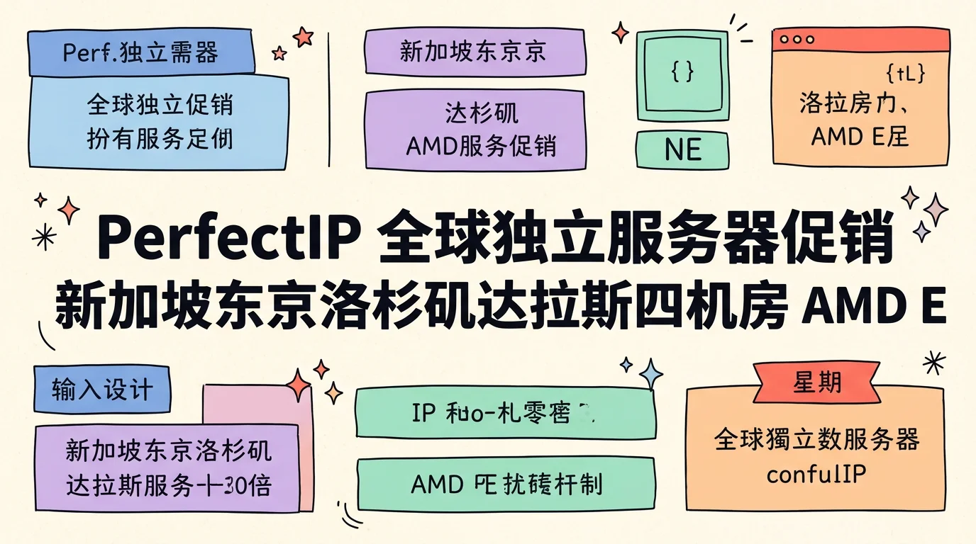 PerfectIP 全球独立服务器促销 新加坡东京洛杉矶达拉斯四机房 AMD EPYC/Ryzen 高配 $109.99/月起优惠促销主机格调
