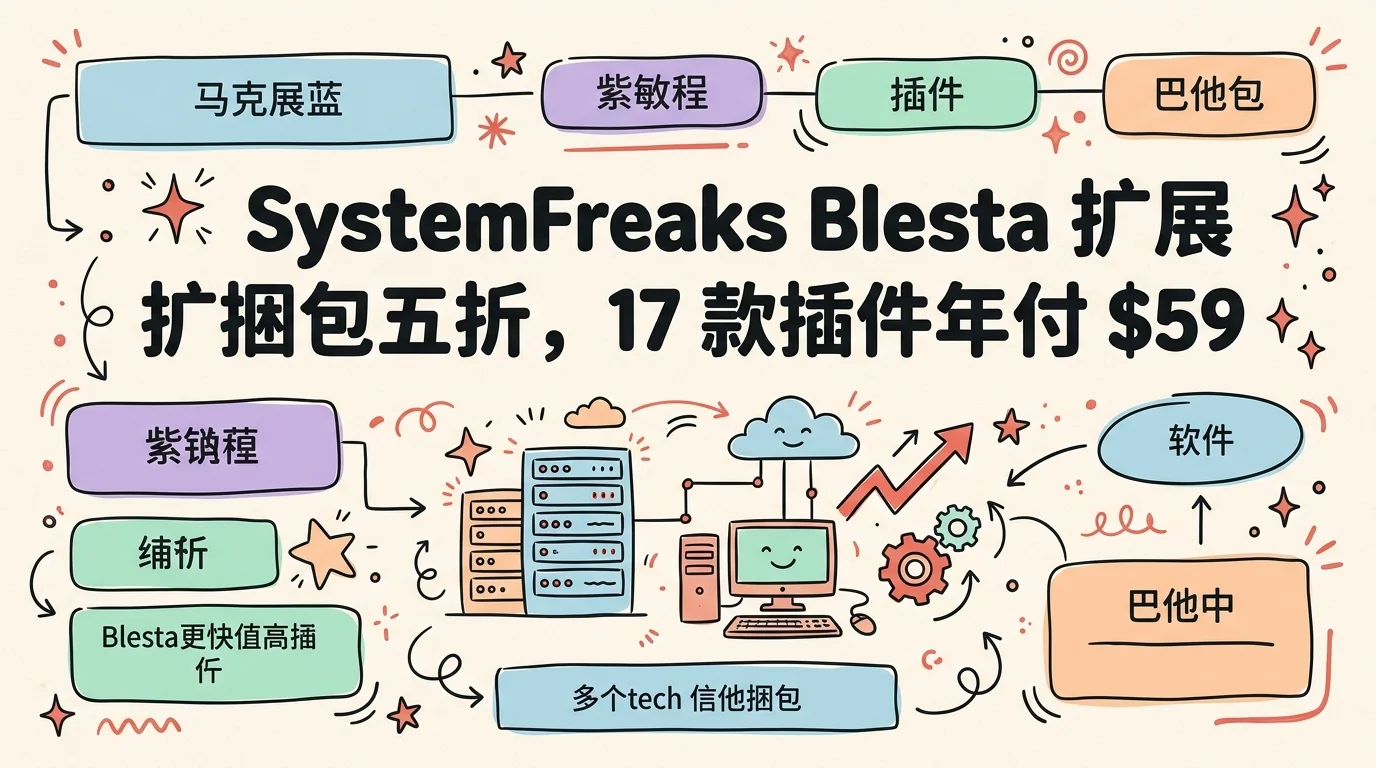 SystemFreaks Blesta 扩展捆包五折,17 款插件年付 $59 省一半,新扩展自动加入优惠促销主机格调
