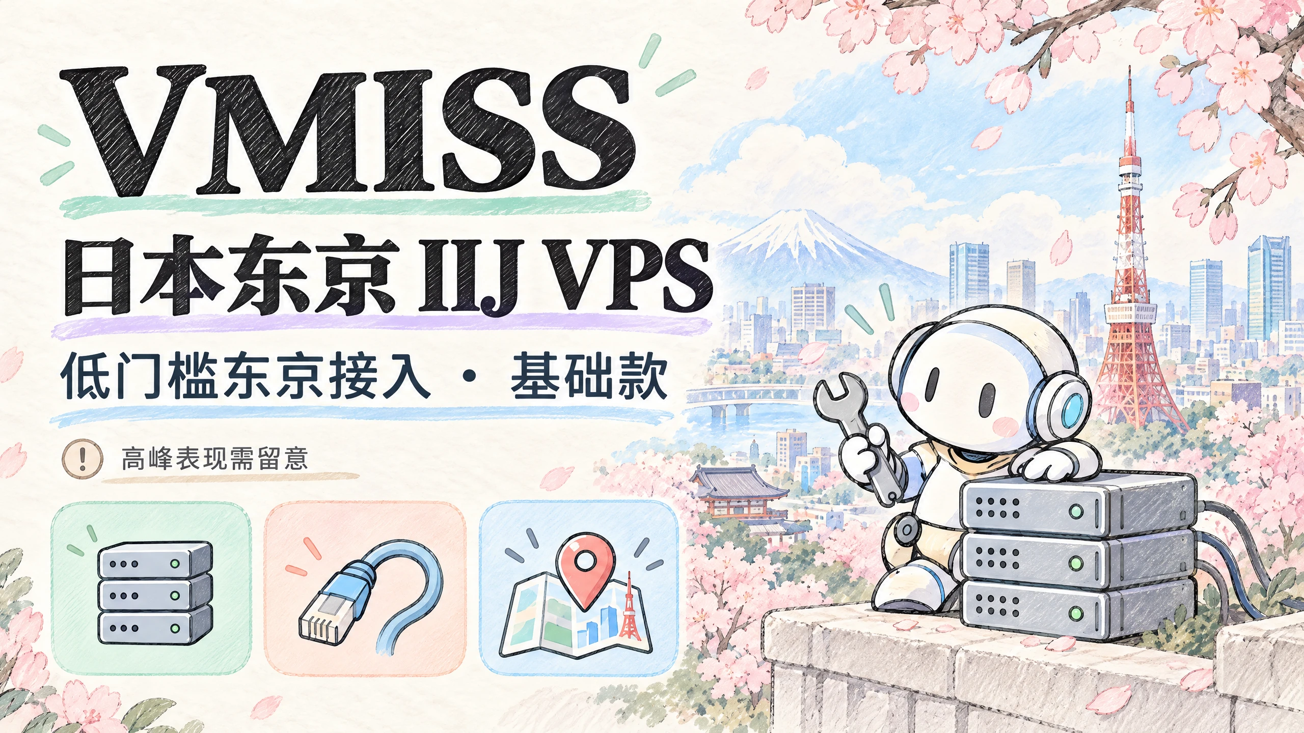 VMISS 日本东京 IIJ 系列 VPS 补货，低成本东京入口，优惠码后 4.5 CAD/月起