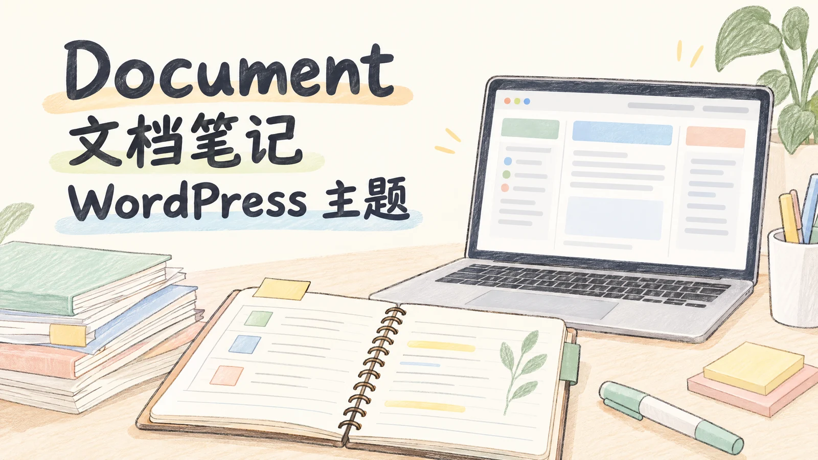 文档和笔记样式 WordPress 免费主题：Document；三栏主题/程序员开发